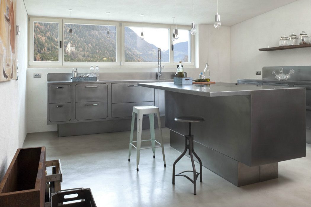 Stainless steel designer kitchen