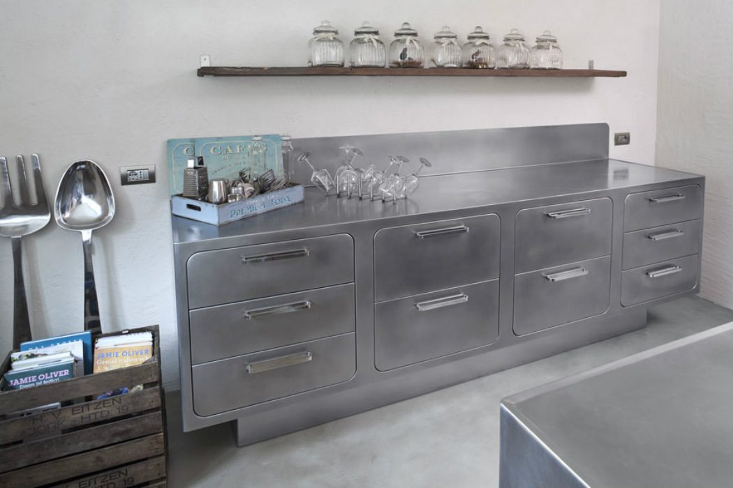 Stainless steel designer kitchen